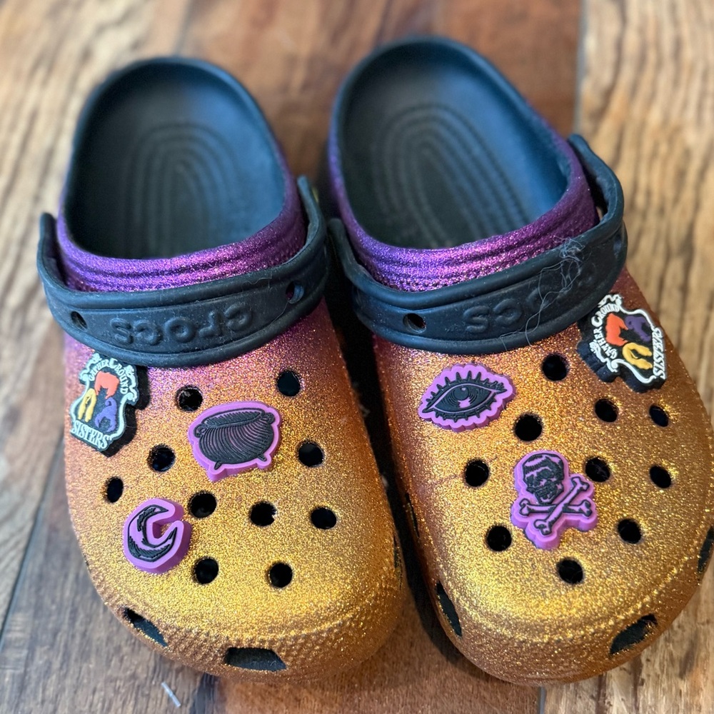 Hocus Pocus CROCS Purple and Gold Halloween Sanderson Sisters